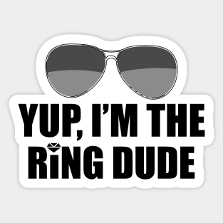 Ring Bearer - Yes, I'm the Ring Dude Sticker